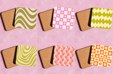 Load image into Gallery viewer, Retro 70's style coasters
