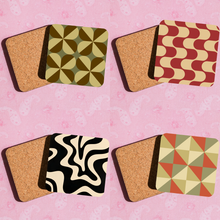 Load image into Gallery viewer, Retro 70's style coasters
