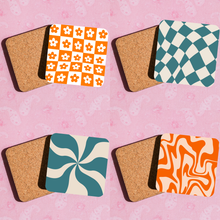 Load image into Gallery viewer, Retro 70's style coasters
