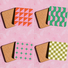 Load image into Gallery viewer, Retro 70's style coasters
