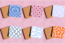 Load image into Gallery viewer, Pastel aesthetic style coasters

