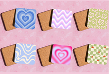 Load image into Gallery viewer, Pastel aesthetic style coasters
