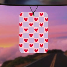 Load image into Gallery viewer, Mix &amp; match hearts in squares car air freshener
