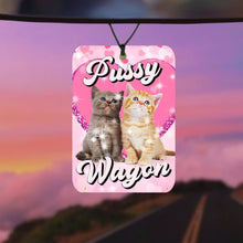 Load image into Gallery viewer, Pussy wagon kitten car air freshener
