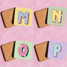 Load image into Gallery viewer, Bright colourful letter coasters
