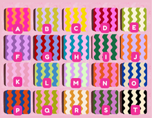 Load image into Gallery viewer, Bright and bold wavy style coasters
