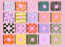 Load image into Gallery viewer, Retro funky style coasters
