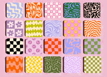 Load image into Gallery viewer, Retro funky style coasters
