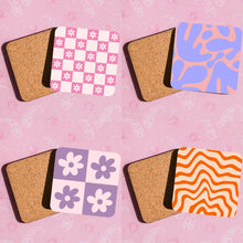 Load image into Gallery viewer, Retro funky style coasters
