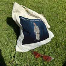Load image into Gallery viewer, Edward Cullen this is the skin of a killer Bella meme tote bag
