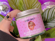 Load image into Gallery viewer, Taylor Swift scented candle with lid
