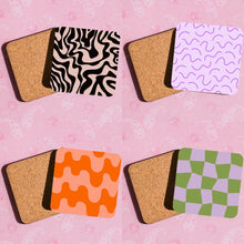 Load image into Gallery viewer, Retro funky style coasters
