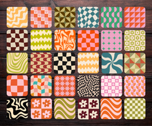 Load image into Gallery viewer, Retro 70's style coasters
