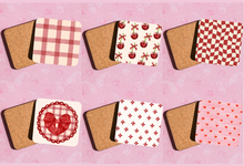 Load image into Gallery viewer, Cute cherry themed coaster collection
