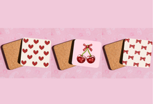 Load image into Gallery viewer, Cute cherry themed coaster collection
