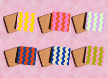 Load image into Gallery viewer, Bright and bold wavy style coasters
