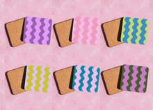 Load image into Gallery viewer, Bright and bold wavy style coasters
