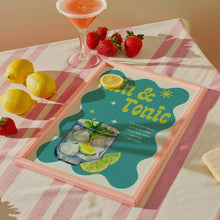 Load image into Gallery viewer, Gin &amp; Tonic cocktail print
