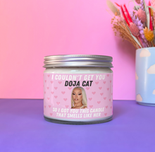 Load image into Gallery viewer, Doja Cat scented candle with lid
