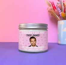 Load image into Gallery viewer, Theo James scented candle with lid
