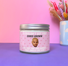 Load image into Gallery viewer, Chris Brown scented candle with lid
