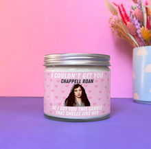 Load image into Gallery viewer, Chappell Roan scented candle with lid
