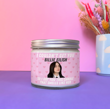 Load image into Gallery viewer, Billie Eilish scented candle with lid
