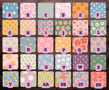 Load image into Gallery viewer, Retro pastel 70's style coasters
