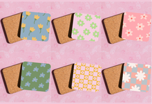 Load image into Gallery viewer, Retro pastel 70's style coasters
